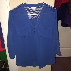 Royal blue blouse